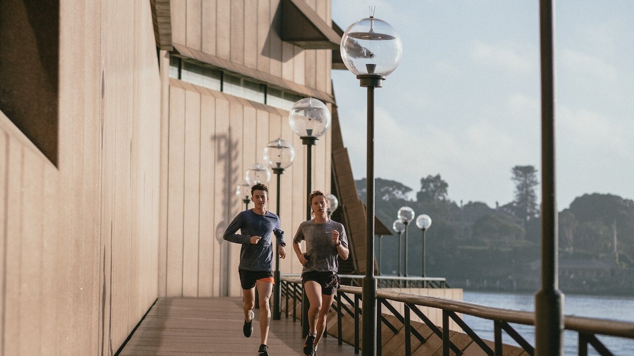 Two People Running